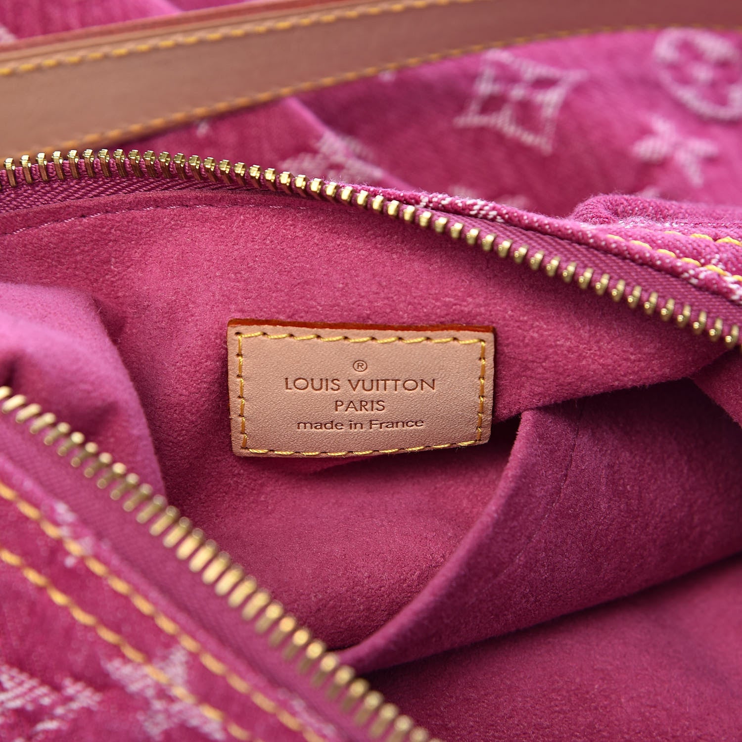 Louis Vuitton Denim Baggy GM Fuchsia 6 of 9