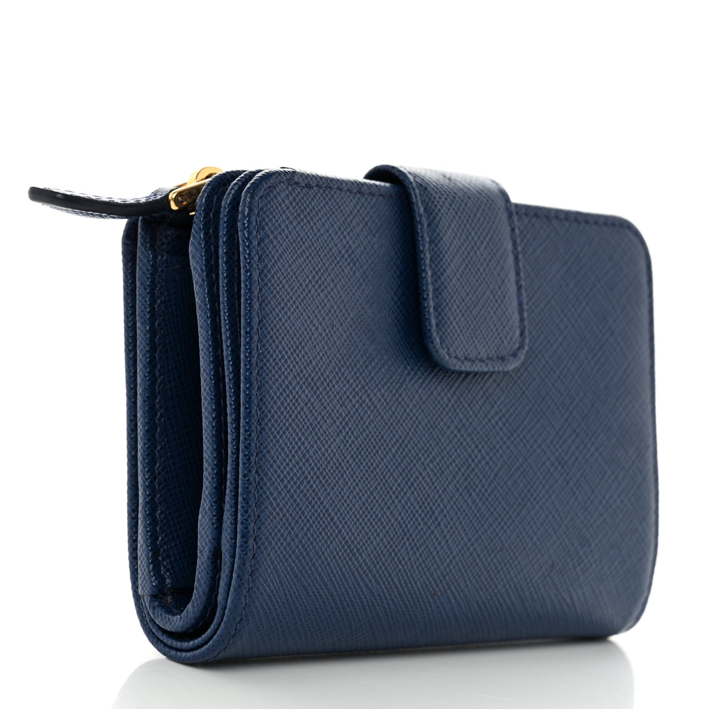 Saffiano Metal Compact Wallet Cobalto