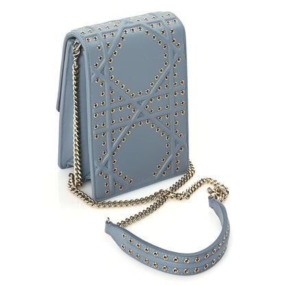 Christian Dior Lambskin Grommet Vertical Diorama Sky Blue 2 of 8