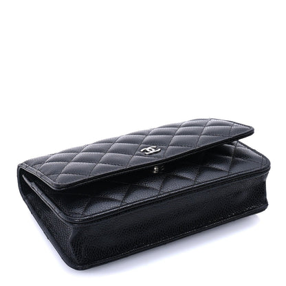 Chanel Caviar Quilted Wallet on Chain WOC  Black 3 of 9