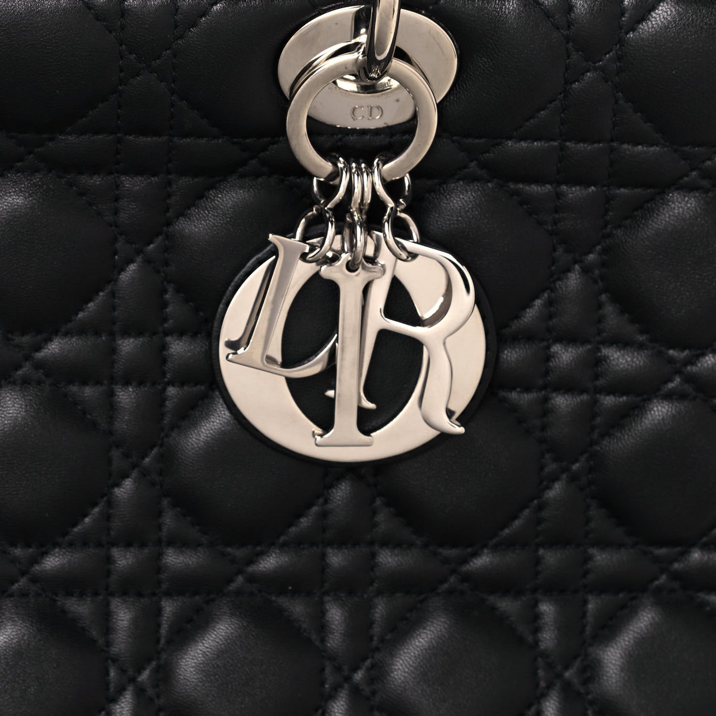 Lambskin Cannage Large Lady Dior Black