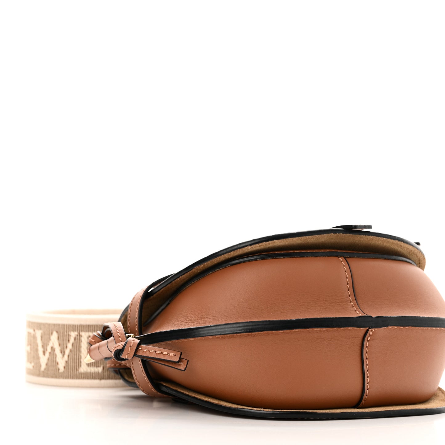 Calfskin Jacquard Mini Gate Dual Bag Tan