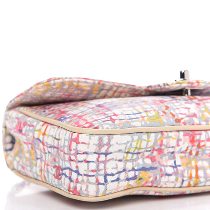 Chanel Canvas Watercolor Tweed Print Clover Small Flap Multicolor 6 of 11