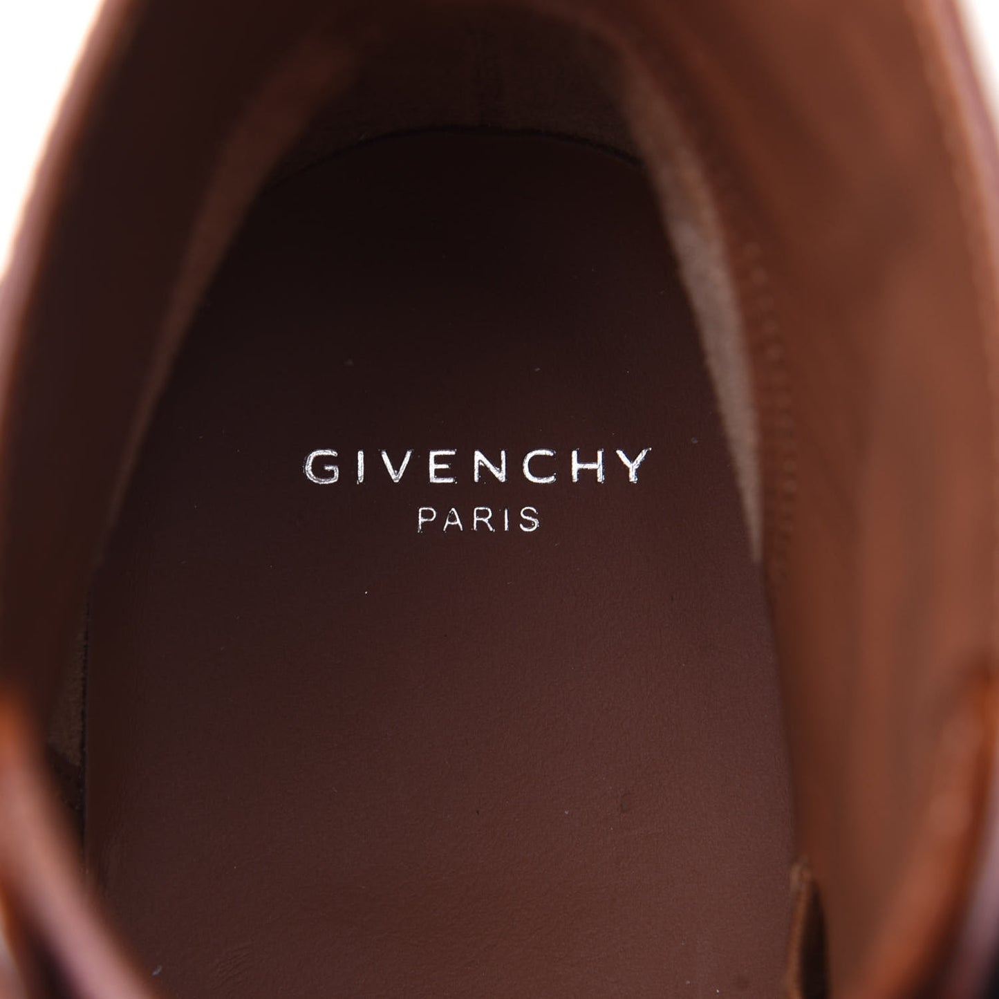 Crocodile Embossed Calfskin Studded Elegant Flat Bootie 38.5 Brown