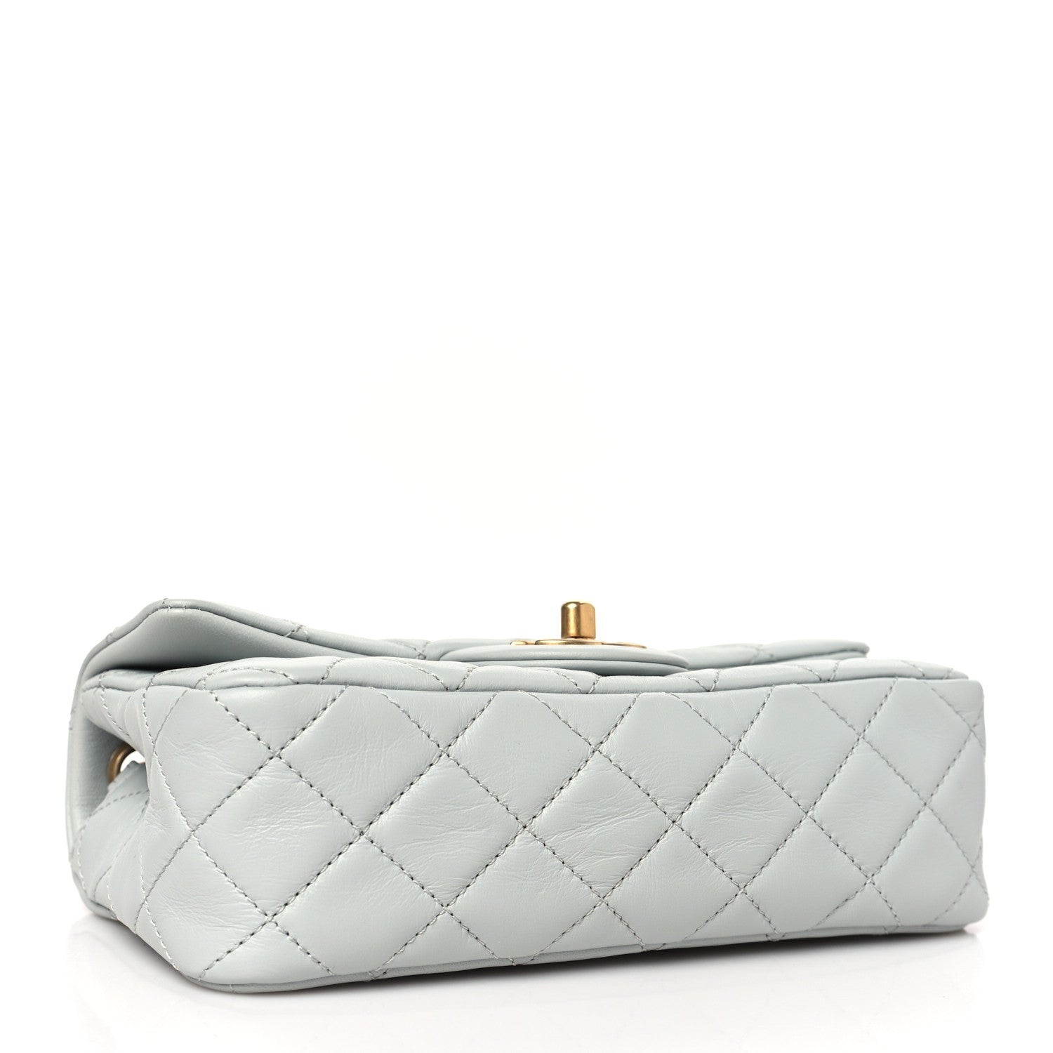 Chanel Lambskin Quilted Mini Rectangular Pearl Crush Flap Grey 4 of 9
