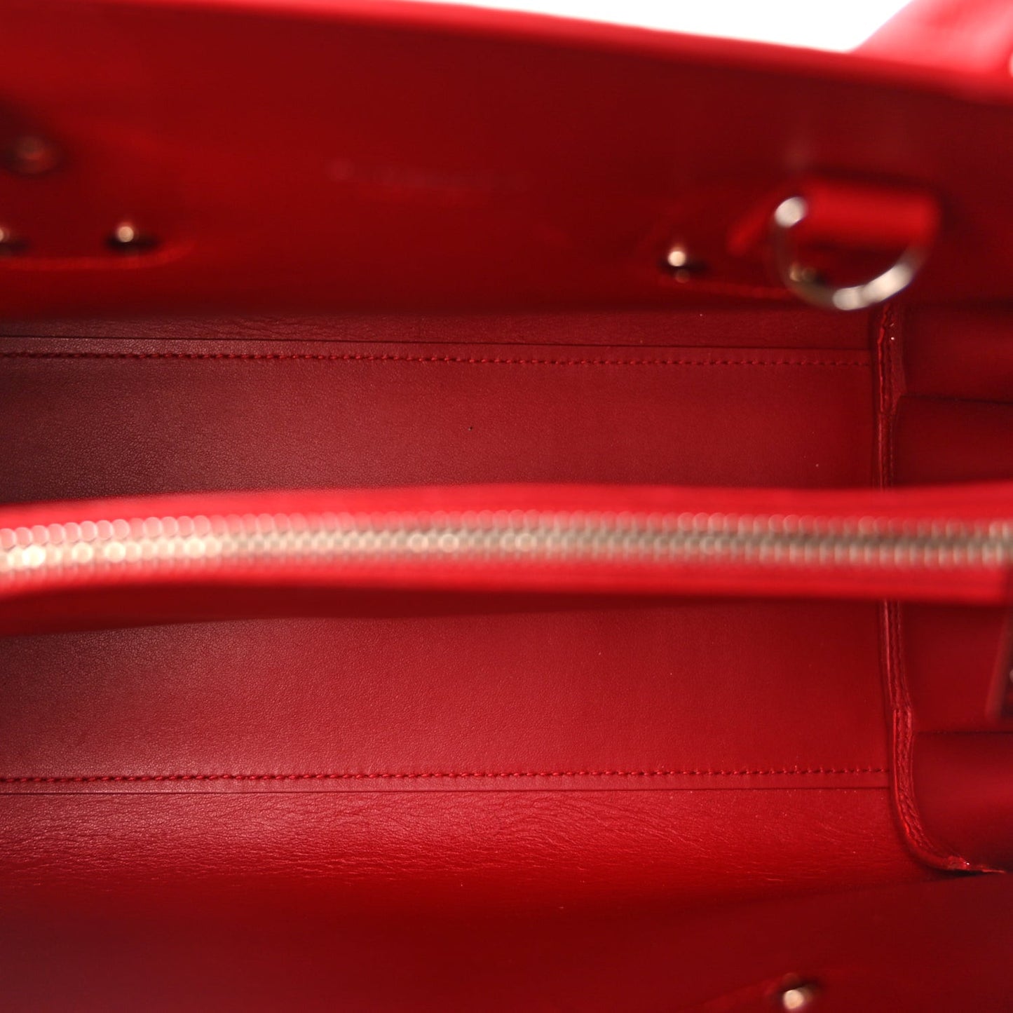 Grained Calfskin Small Sac De Jour Lipstick Red