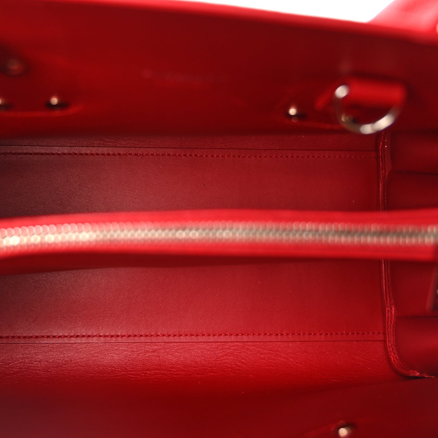 Saint Laurent Grained Calfskin Small Sac De Jour Lipstick Red 4 of 8
