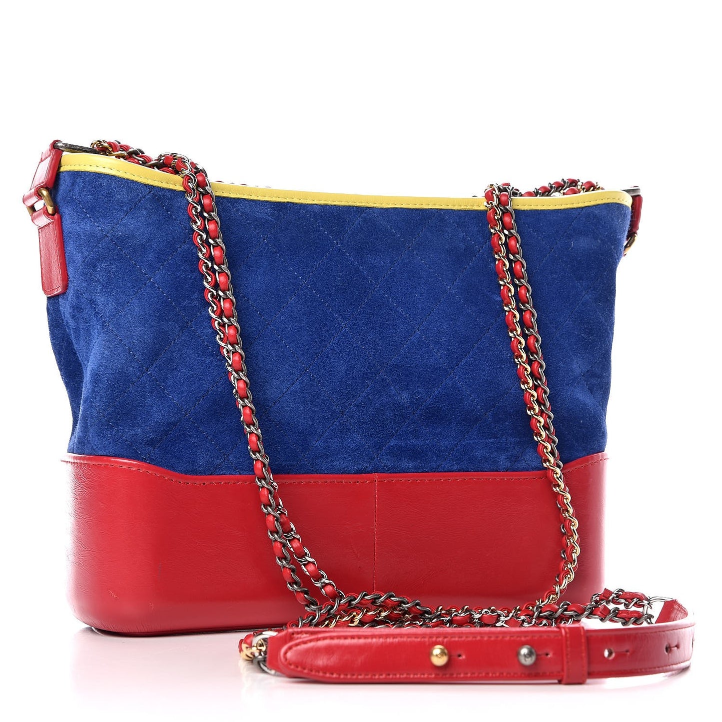 Suede Calfskin Quilted Medium Gabrielle Hobo Multicolor