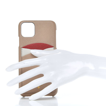 Prada Saffiano iPhone 11 Pro Max Case Cammeo Fiery Red 2 of 6