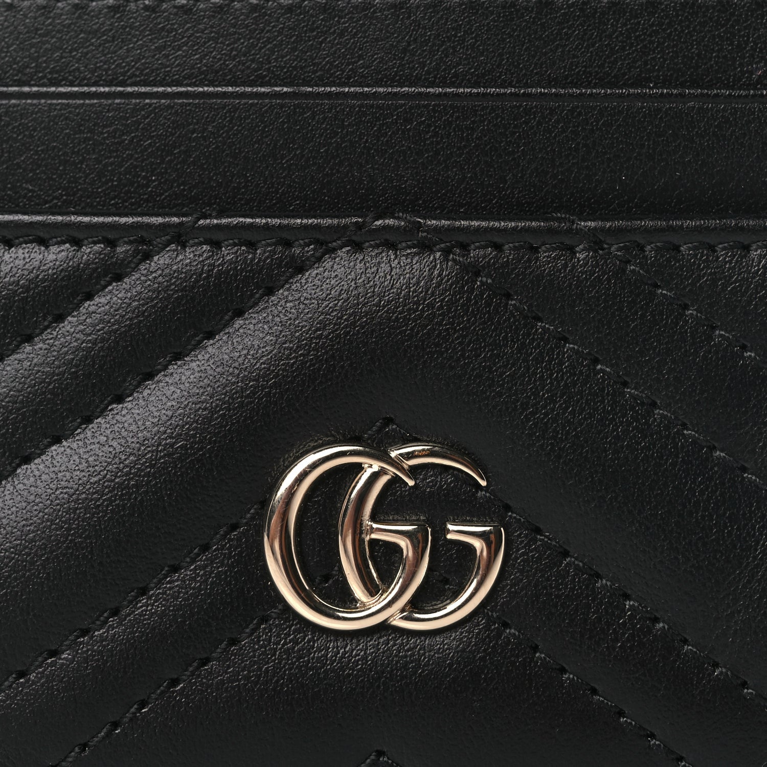 Gucci Calfskin Matelasse GG Marmont Card Holder Black 7 of 7