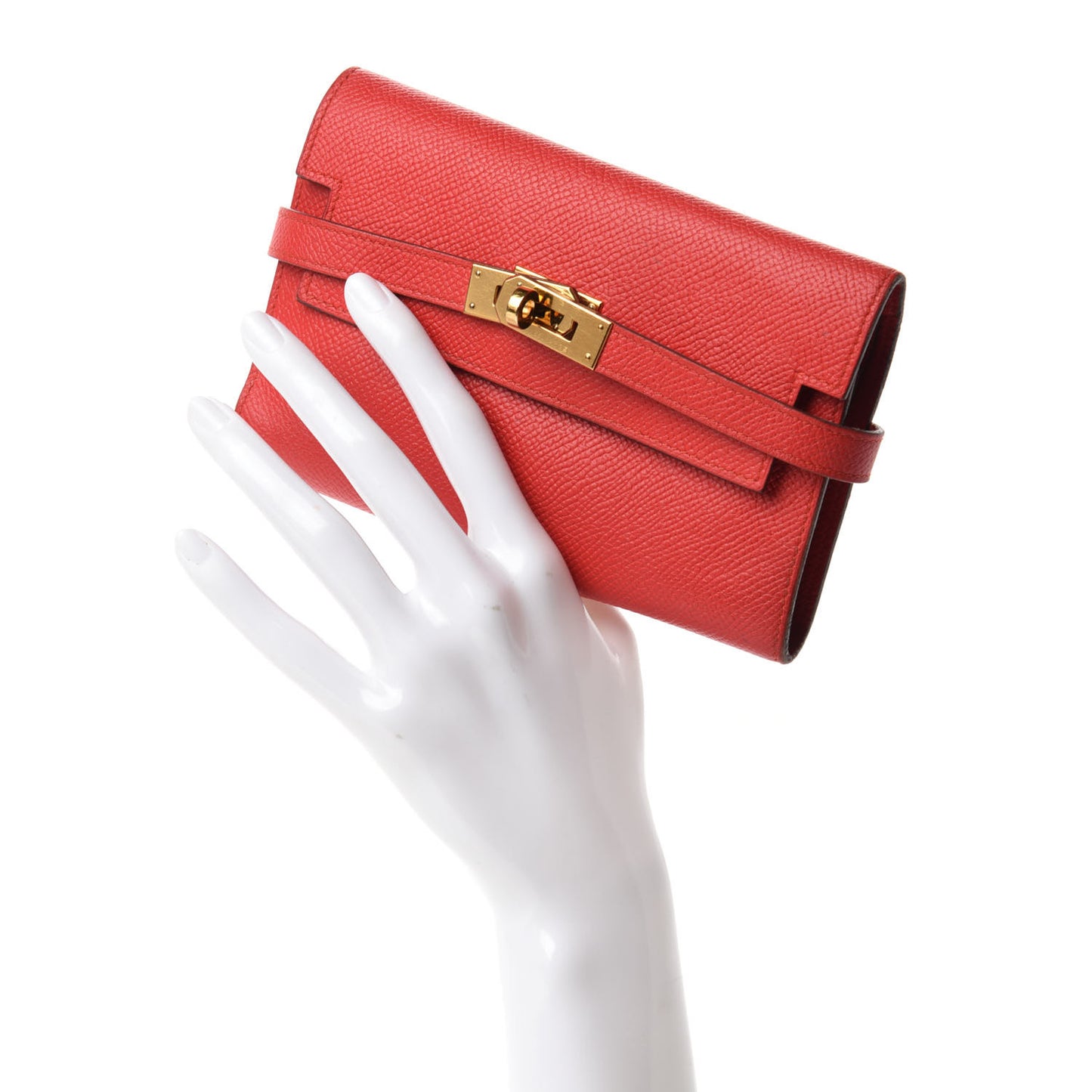 Epsom Medium Kelly Wallet Rouge Tomate