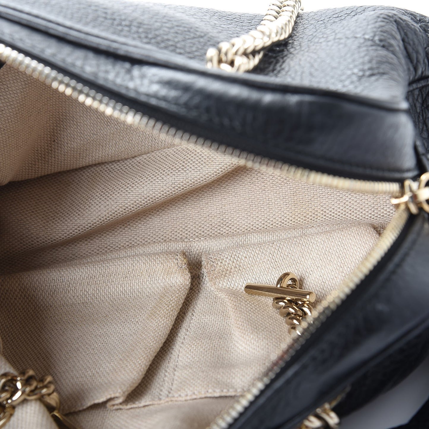 Pebbled Calfskin Small Soho Bowler Black