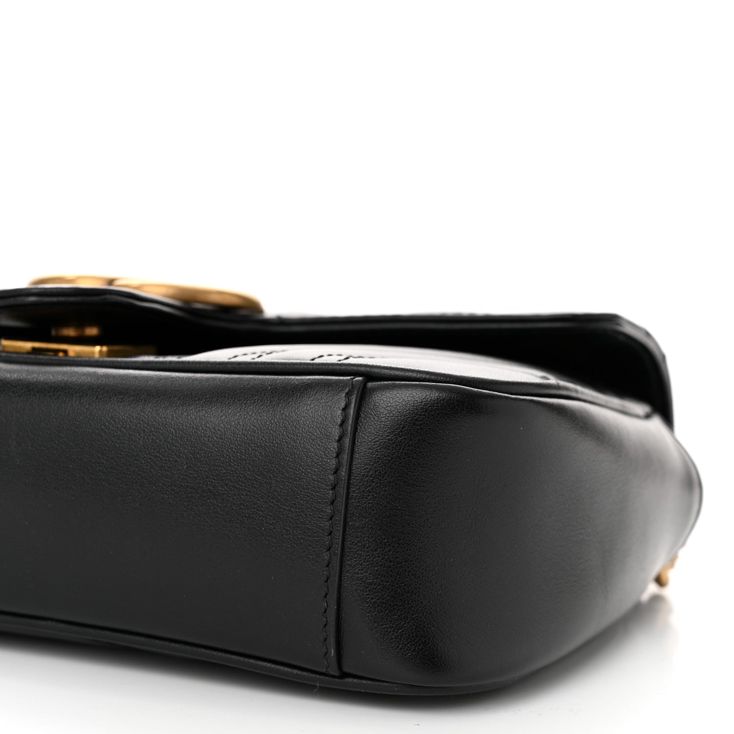 Gucci Calfskin Matelasse Mini GG Marmont Shoulder Bag Black 10 of 10