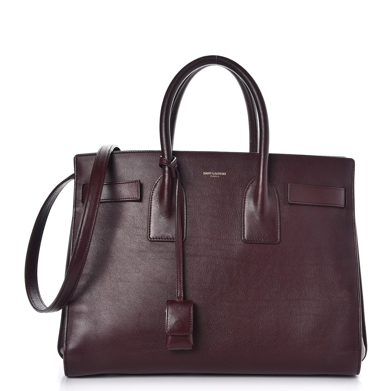 Saint Laurent Calfskin Small Sac De Jour Amarena 1 of 8
