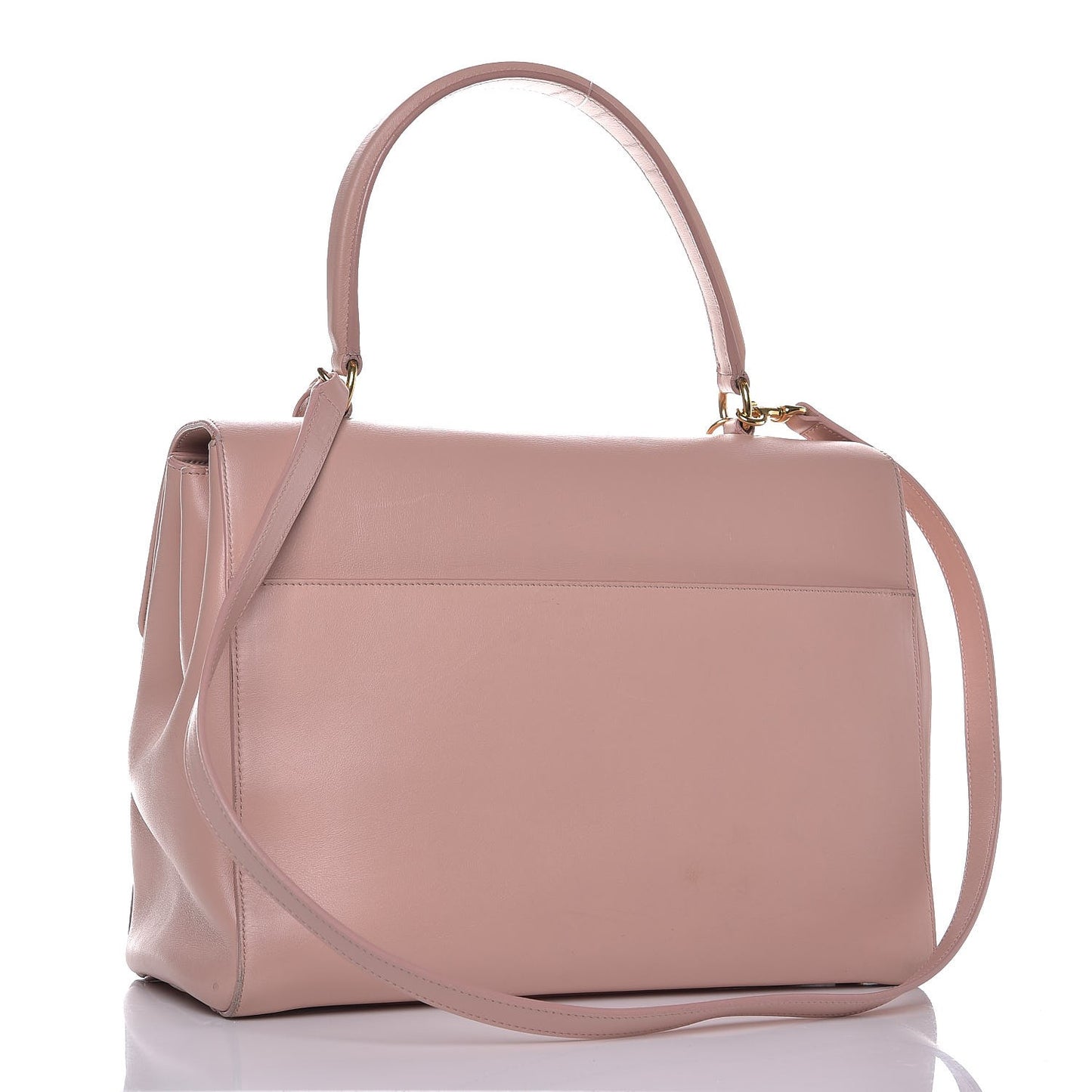 Calfskin Medium Moujik Top Handle Bag Pale Blush