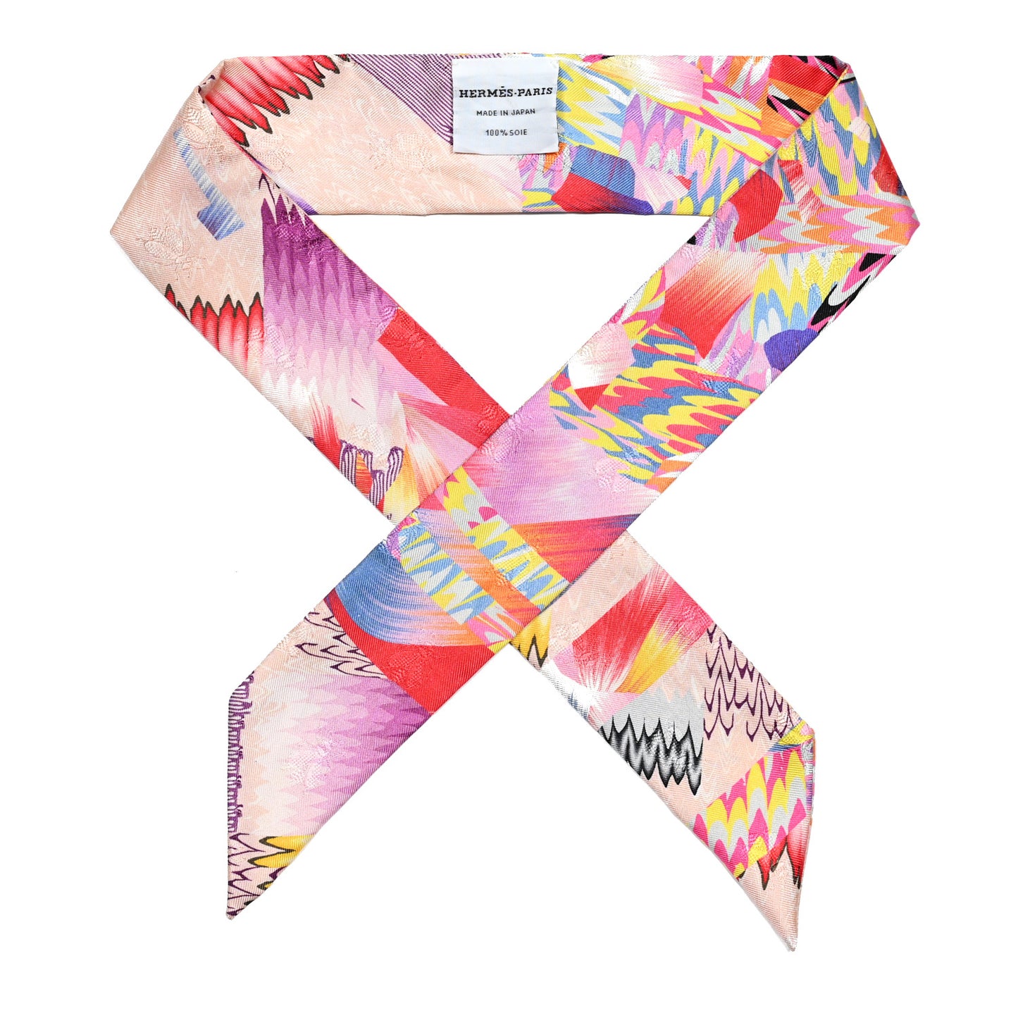 Silk All Over Marble Silk Twilly Rose Multicolor Ocre