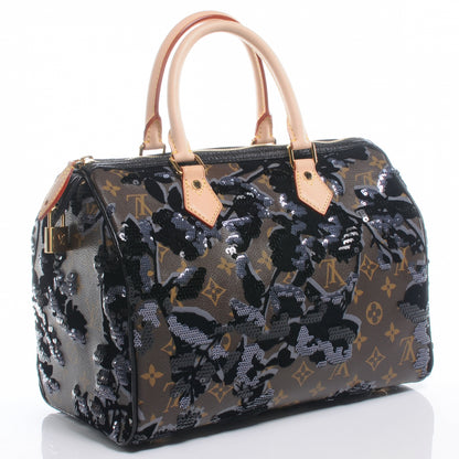 Louis Vuitton Monogram Fleur De Jais Sequins Speedy 30 3 of 7