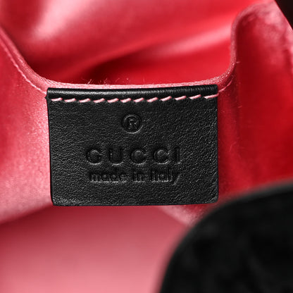 Gucci Velvet Matelasse GG Marmont Bucket Bag Black 5 of 8