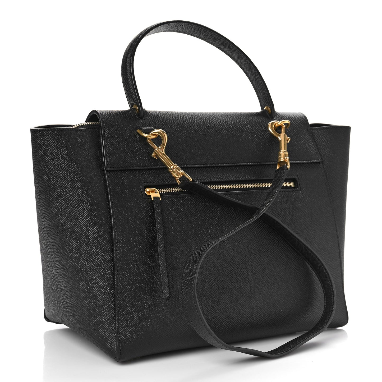 Grained Calfskin Mini Belt Bag Black