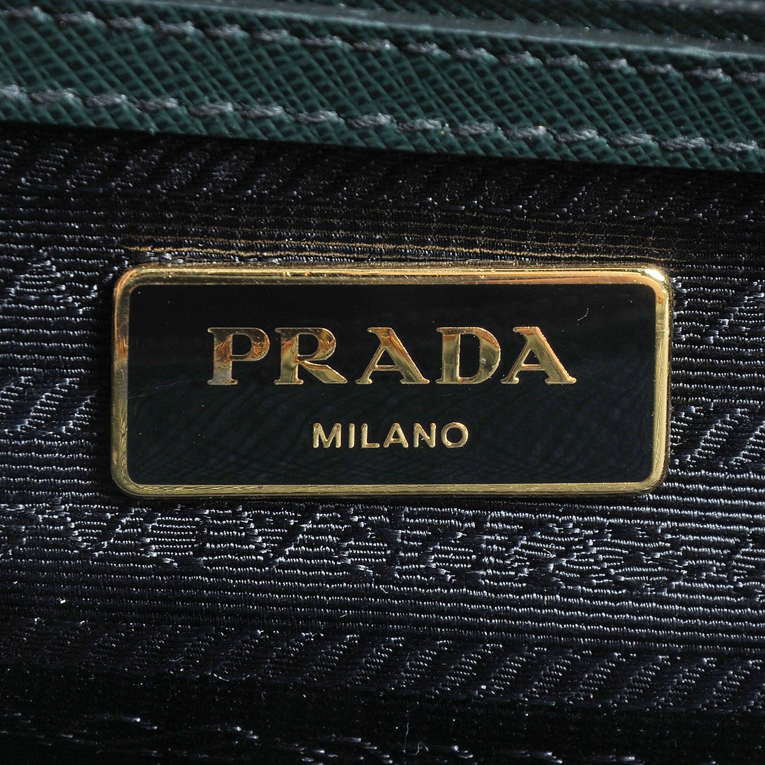 Prada Saffiano Lux Small Double Zip Tote Smeraldo 6 of 13