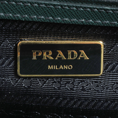 Prada Saffiano Lux Small Double Zip Tote Smeraldo 6 of 13