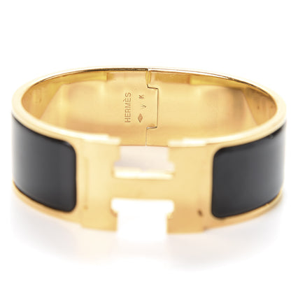 Hermes Enamel Wide Clic Clac H Bracelet PM Black 4 of 4