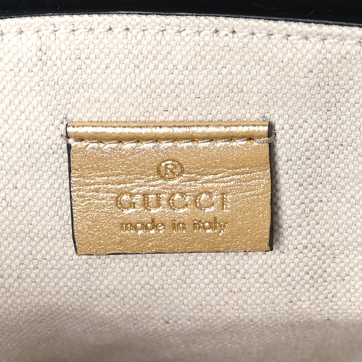 Gucci Metallic Calfskin Kids Fox Crossbody Bag Black Gold 5 of 7