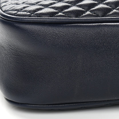 Saint Laurent Lambskin Quilted Victoire Camera Bag Deep Marine 10 of 11