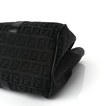 Fendi Zucchino Vitello Shoulder Bag Black 8 of 8