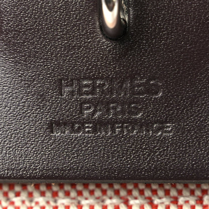 Hermes Criss Viking Vache Hunter Herbag Zip Retourne 31 PM  Ecru Sanguine Ebene 6 of 10