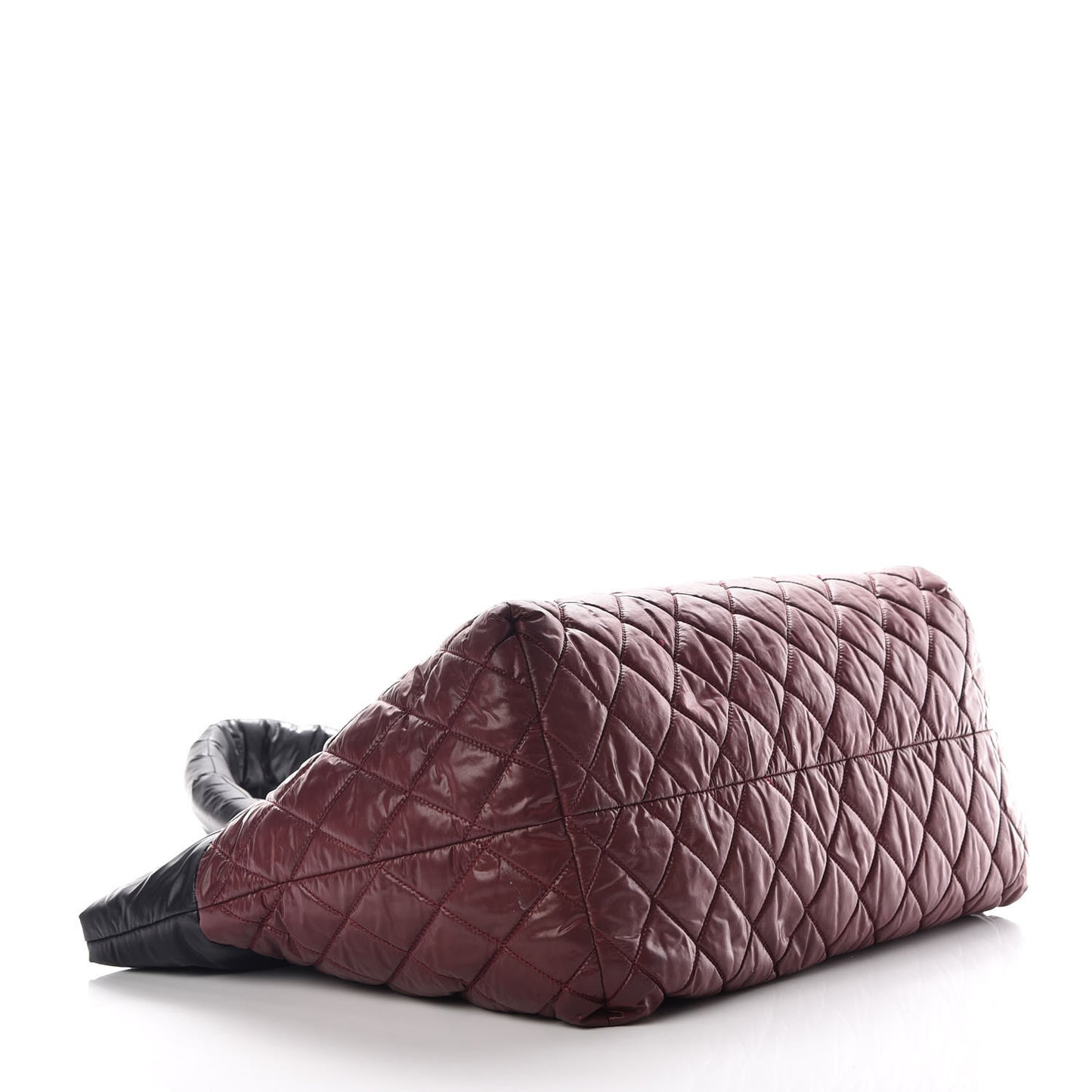 Nylon Quilted Medium Coco Cocoon Reversible Tote Black