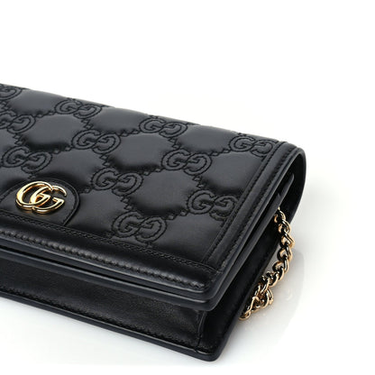 Gucci Calfskin GG Matelasse Chain Wallet  Black 8 of 8