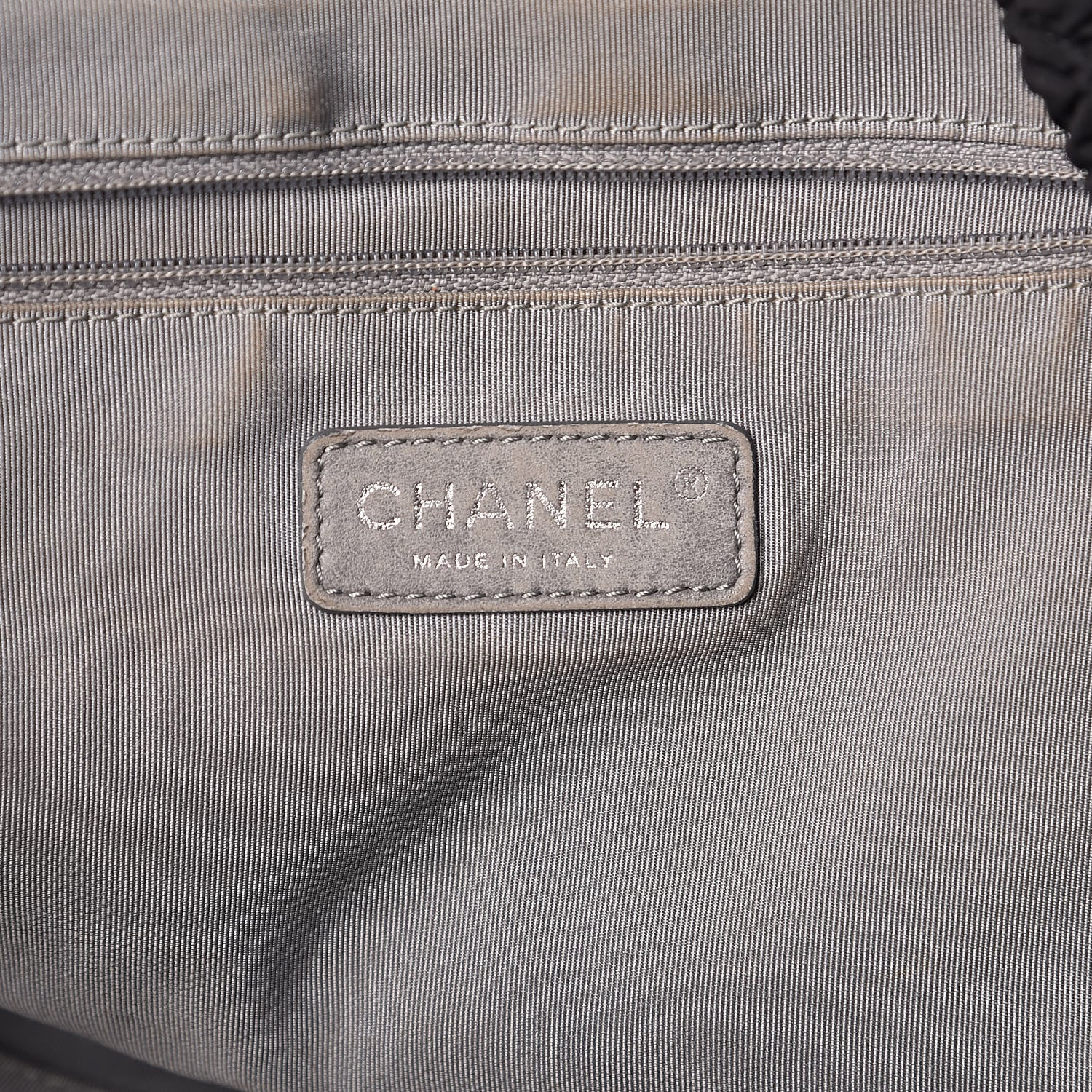 Chanel Nylon Patent Quilted CC Tote Black 6 of 10