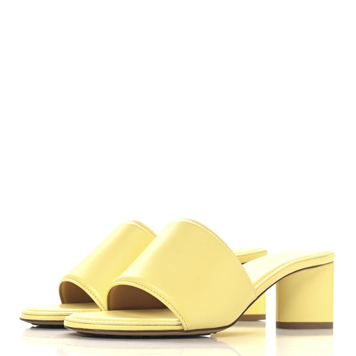 Vienna Calfskin The Band Mule Sandals 38.5 Lemonade