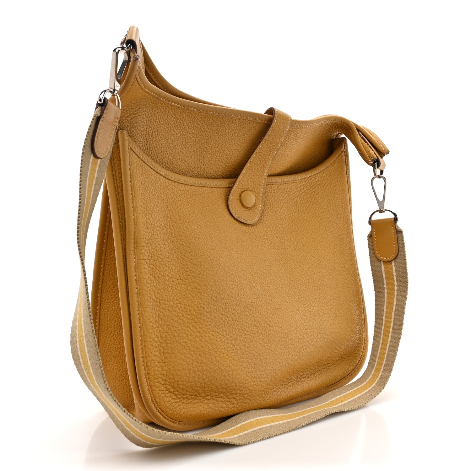 Hermes Taurillon Clemence Amazone Evelyne II GM Curry 3 of 18