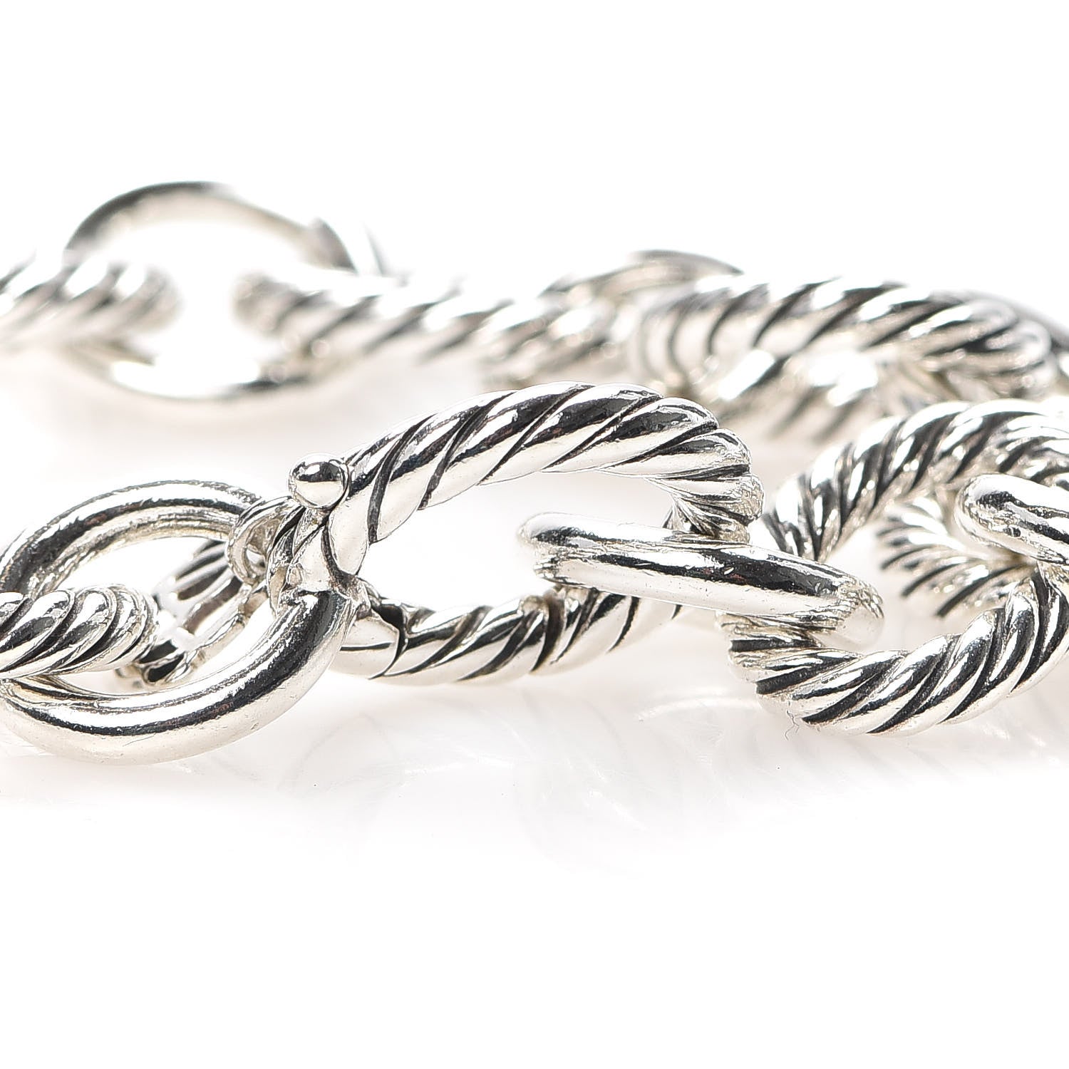 David Yurman Sterling Silver 12mm Large Oval Link Bracelet 4 of 5