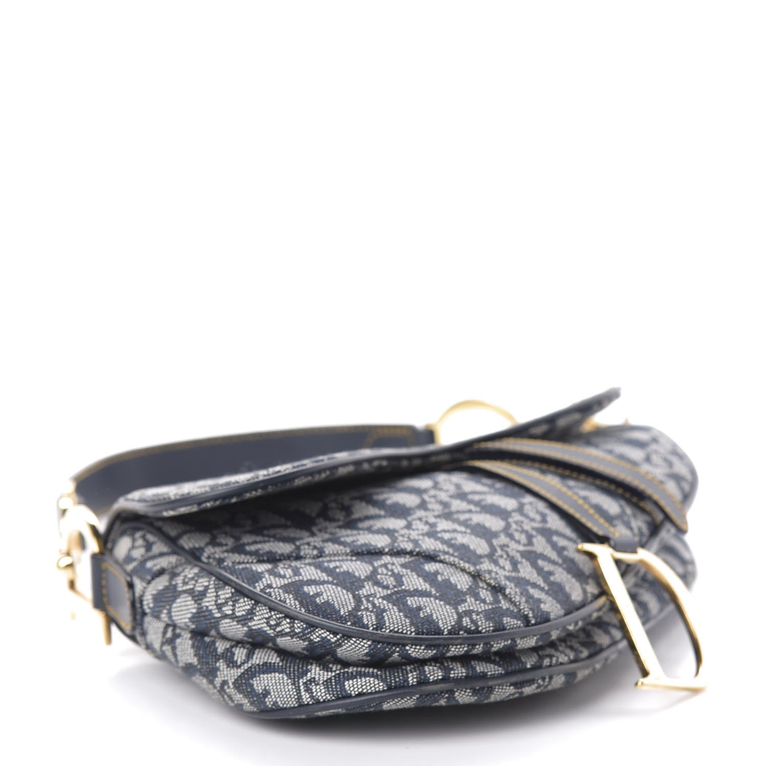 Christian Dior Monogram Saddle Bag Blue 4 of 10