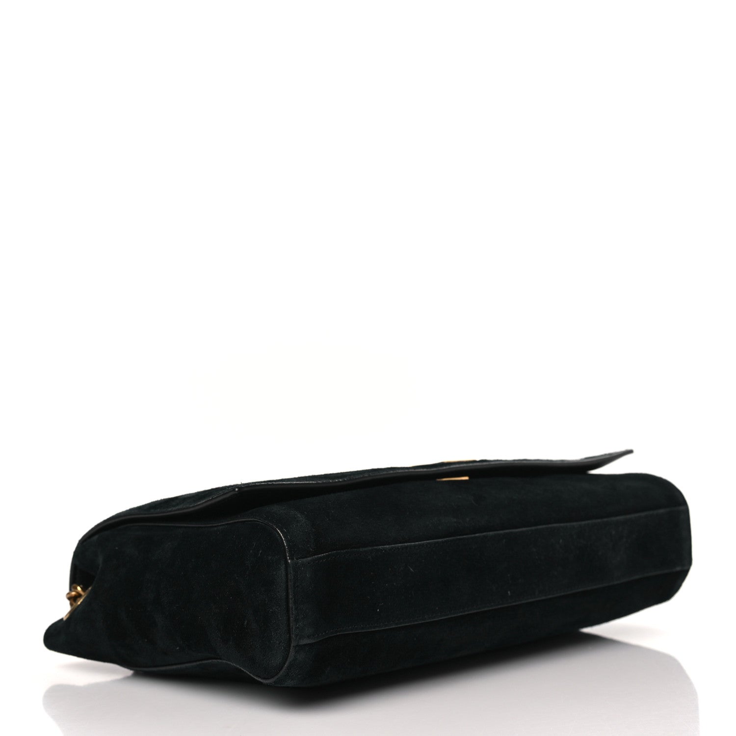 Saint Laurent Smooth Calfskin Suede Medium Reversible Monogram Kate Satchel Black 4 of 14