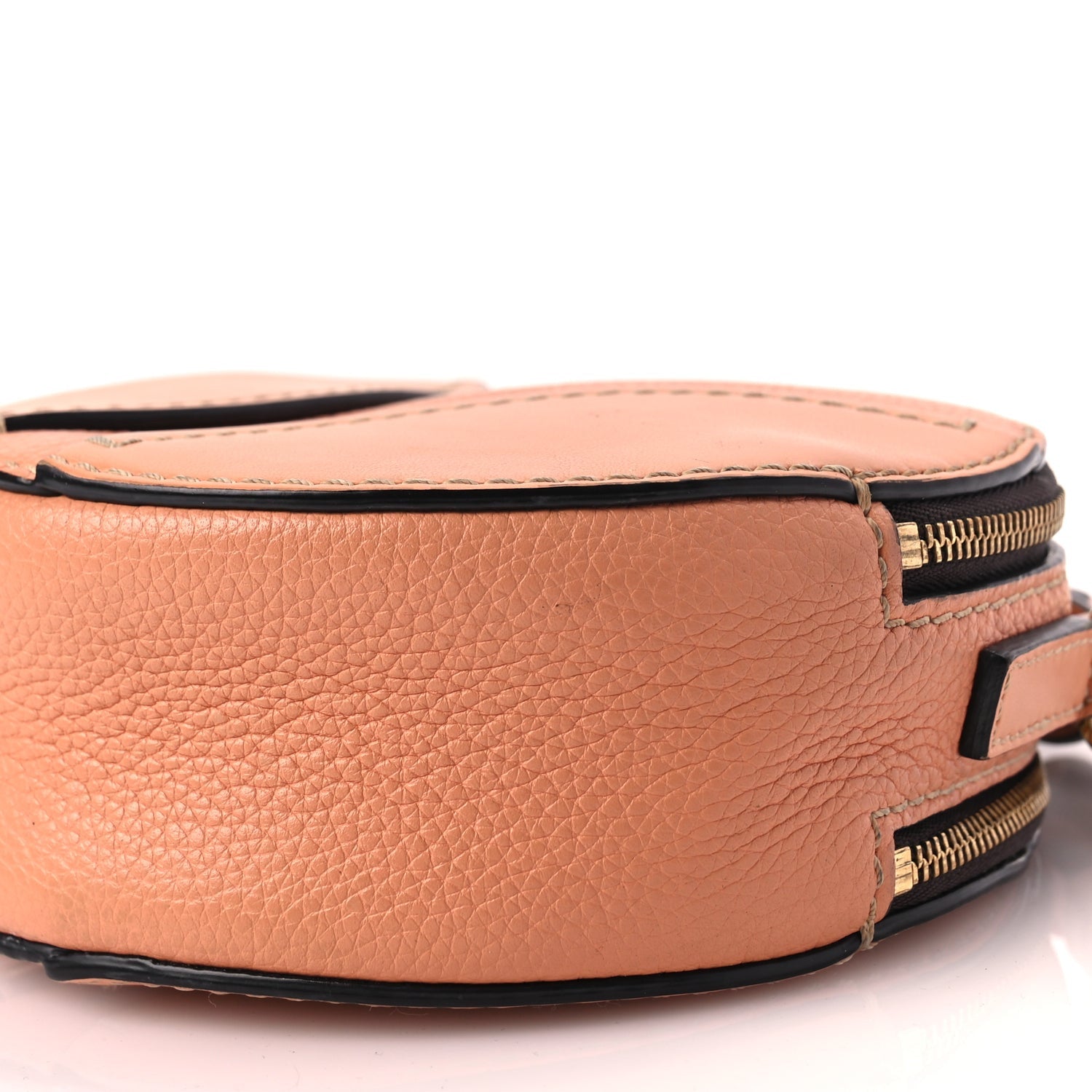 Chloe Grained Shiny Calfskin Mini Round Daria Bag Peach Bloom 9 of 9