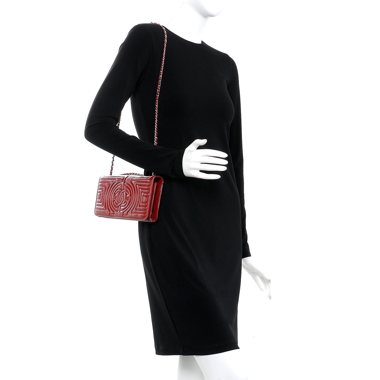 Chanel Vinyl Coco Ming Flap Red 2 of 11