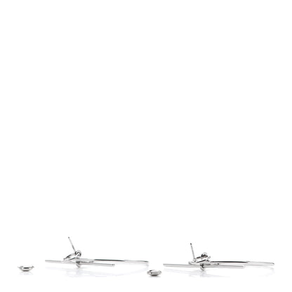 Hermes Sterling Silver MM Loop Earrings 3 of 7