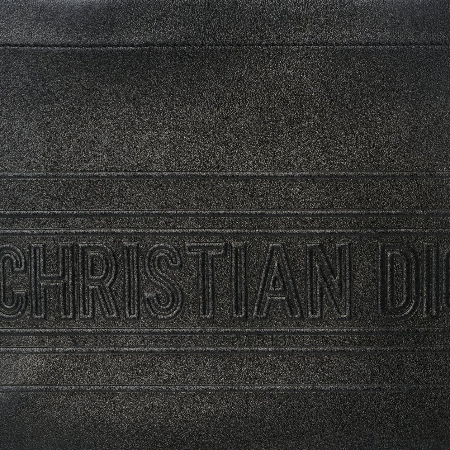 Calfskin Embossed Medium Book Tote Black
