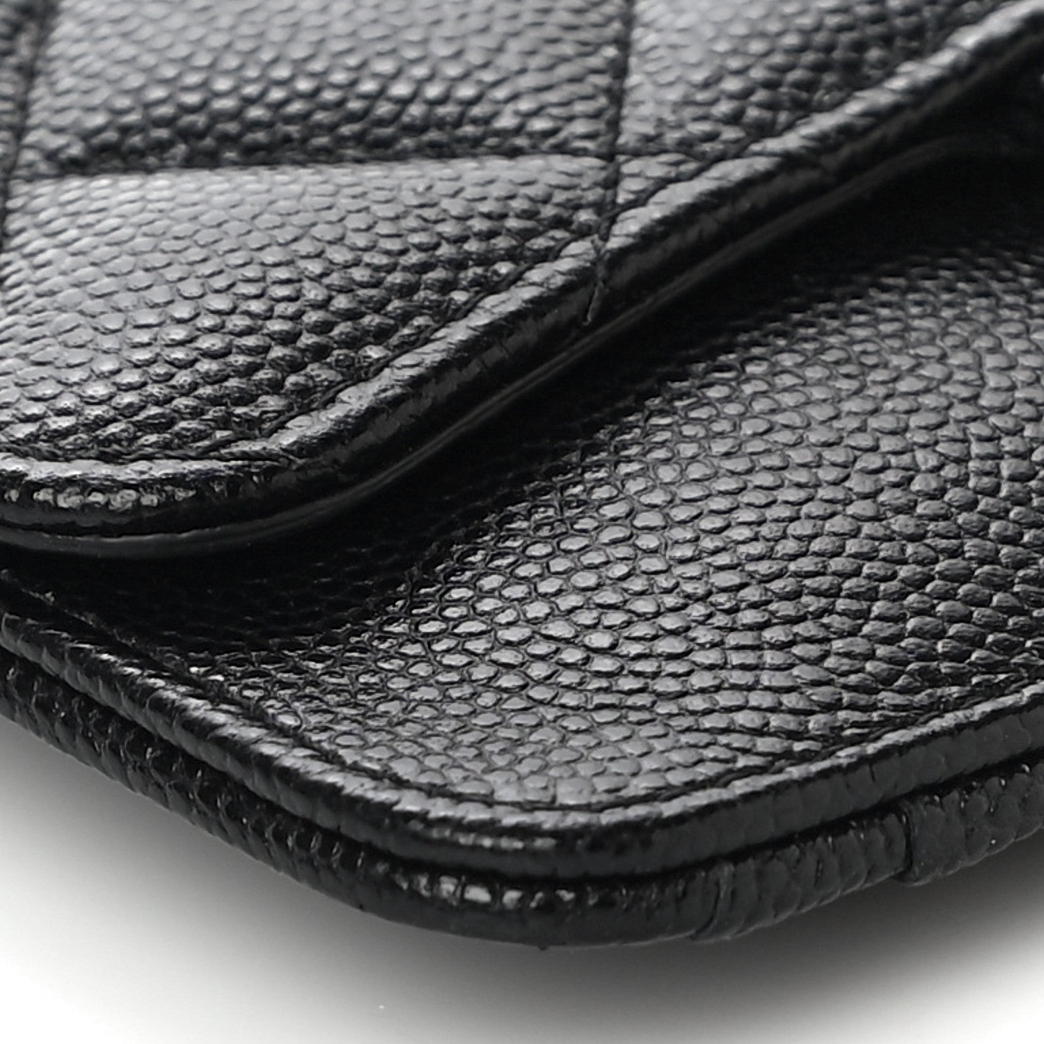 Chanel Caviar Quilted Flap Zip Card Holder Black 9 of 11