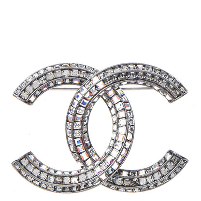 Chanel Ruthenium Crystal Baguette CC Brooch Multicolor 1 of 7