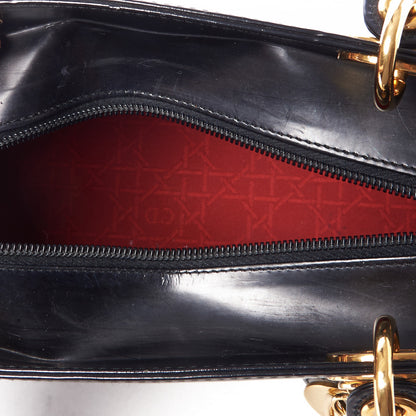 Christian Dior Glazed Calfskin Medium Lady Dior Black 4 of 7
