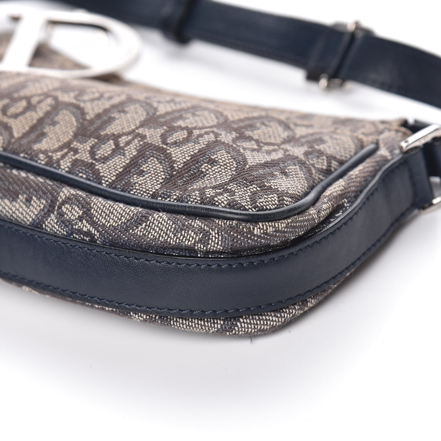 Christian Dior Monogram Shoulder Bag Pochette Blue 9 of 15