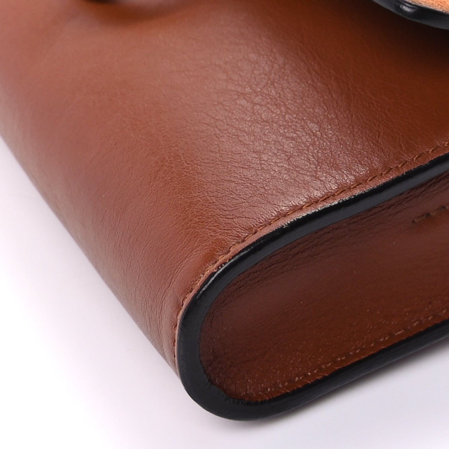 Suede Calfskin Small Faye Shoulder Bag Tobacco