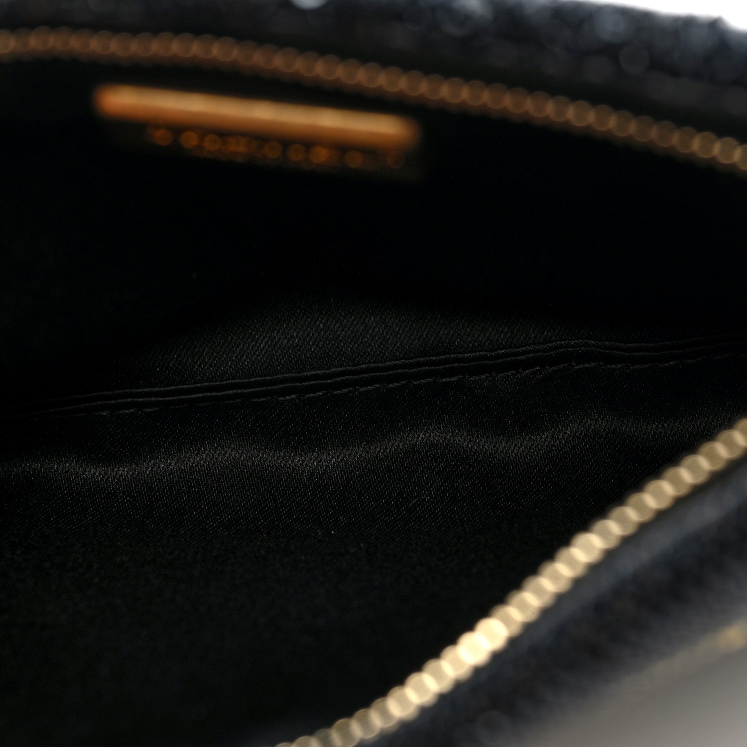 Chanel Sequin Do Not Disturb Minaudiere Clutch Black Gold 5 of 7
