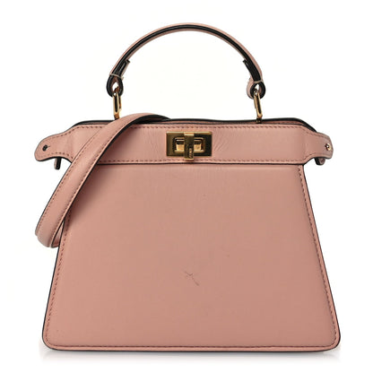 Fendi Shiny Nappa Petite Peekaboo I SEE U Satchel Baby Pink 1 of 9