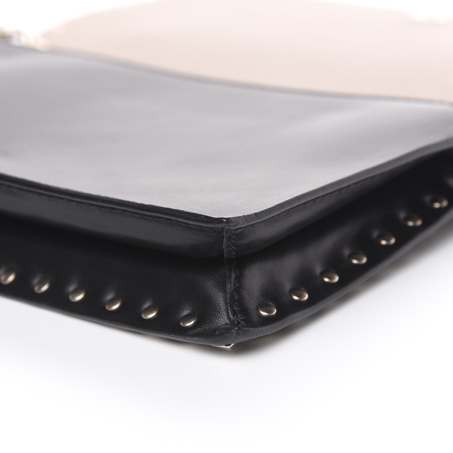 Nappa Rockstud Wristlet Clutch Black